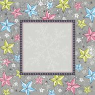 grey background with christmas stars