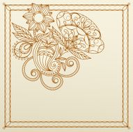 Hand-Drawn Abstract Henna Mehndi Design Elements N2