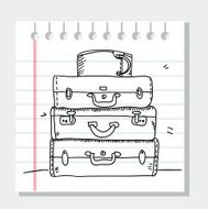 Scribble suitcases