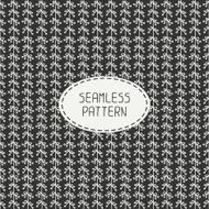 Vector seamless line pattern with flowers Hand drawn doodles