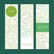 Vector curly doodle shapes vertical banners set pattern background