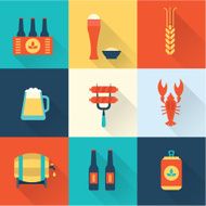 Beer icons set