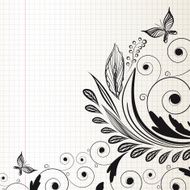 Floral patterns and butterflies on this page