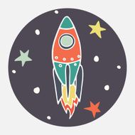 Flat rocket icon N2