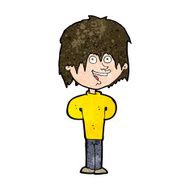 cartoon happy scruffy boy N14