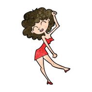 cartoon dancing woman N84