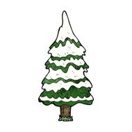 cartoon snowy tree N17