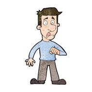 cartoon shocked man N193