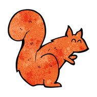 cartoon red squirrel N7