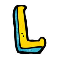 cartoon letter l N25