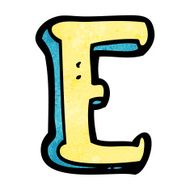 cartoon letter e N23