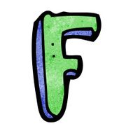Cartoon Letter F N26