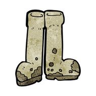 Cartoon Muddy Boots N15