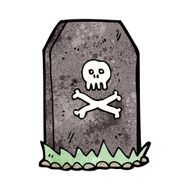 cartoon spooky grave N88