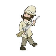 cartoon big game hunter N14