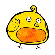 cartoon fat bird N34