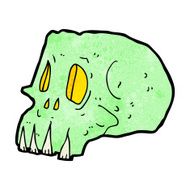 cartoon spooky skull N271
