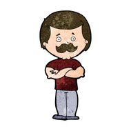 cartoon manly mustache man N14