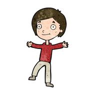 cartoon excited boy N232