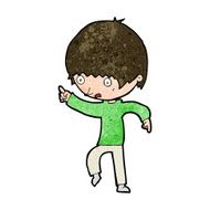 cartoon worried boy pointing N15