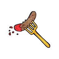 cartoon hotdog and ketchup N15