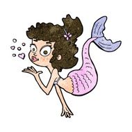 cartoon pretty mermaid N53