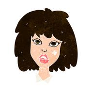 cartoon woman with bruised face N12