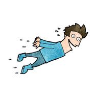 cartoon drenched man flying N12