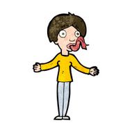cartoon woman telling lies N13