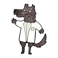 cartoon wolf businessman N10