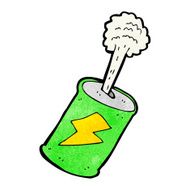 cartoon fizzing soda can N60