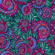 Vector seamless abstract flowers pattern N12