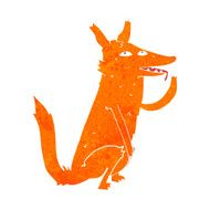 cartoon fox licking paw N5