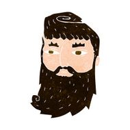 cartoon bearded man N91