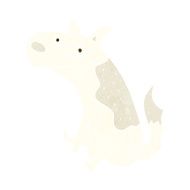 cartoon sitting dog N15