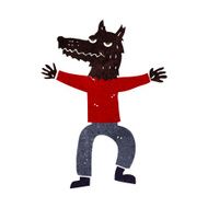 cartoon wolf man N98