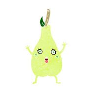 cartoon frightened pear N14