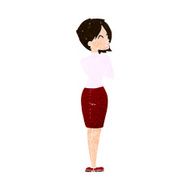 cartoon businesswoman ignoring N14