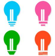 Light bulbs Bulb icon set N3