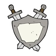 cartoon shield and swords N14