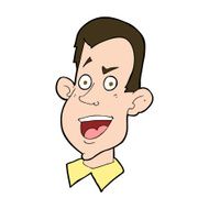 cartoon male face N28