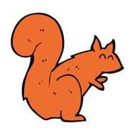 cartoon red squirrel N10