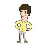 cartoon happy man N754