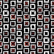 Geometric pattern with small hand painted squares N7