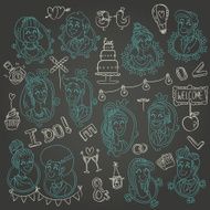 wedding set sketches