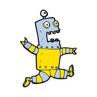 cartoon terrified robot N14