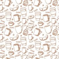 Vector seamless coffee background