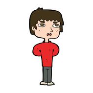 cartoon unhappy man N28