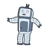 cartoon funny robot N135