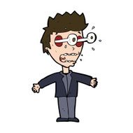 cartoon staring man N55
